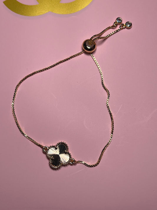 Gold Clover Adjustable Bracelet