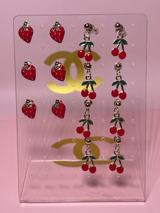 Cherry & Strawberry Earrings