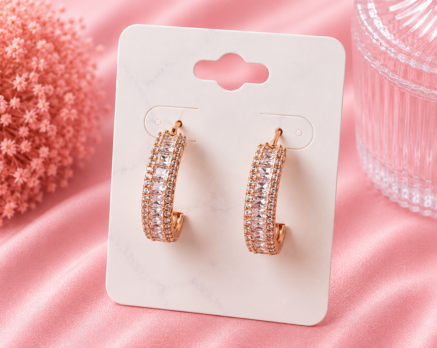 Diamond Glow Hoops