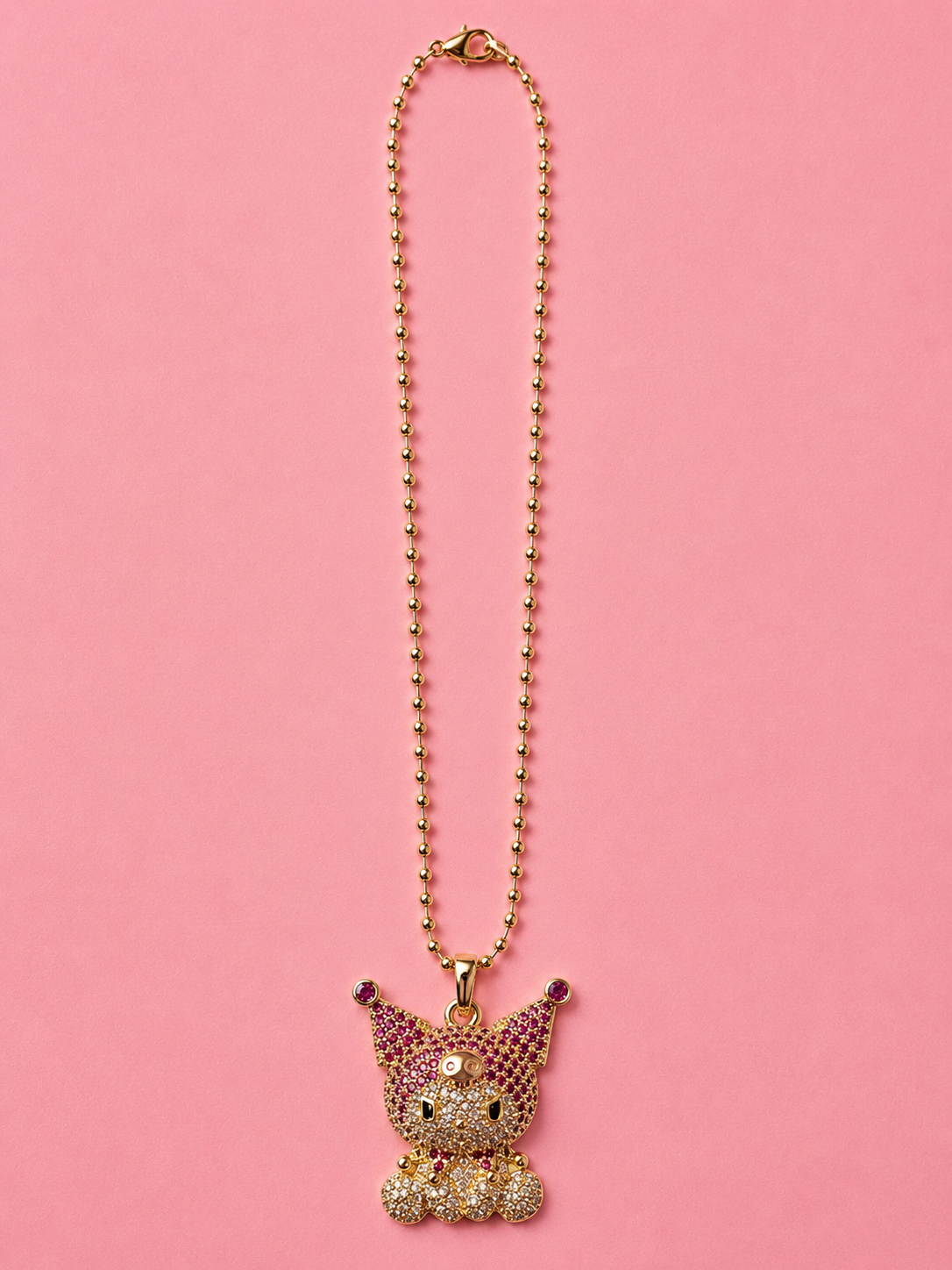 Kuku Pink Sparkle Necklace