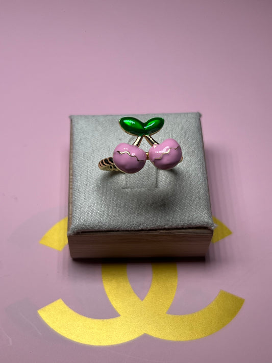 Pink Cherry Adjustable Ring
