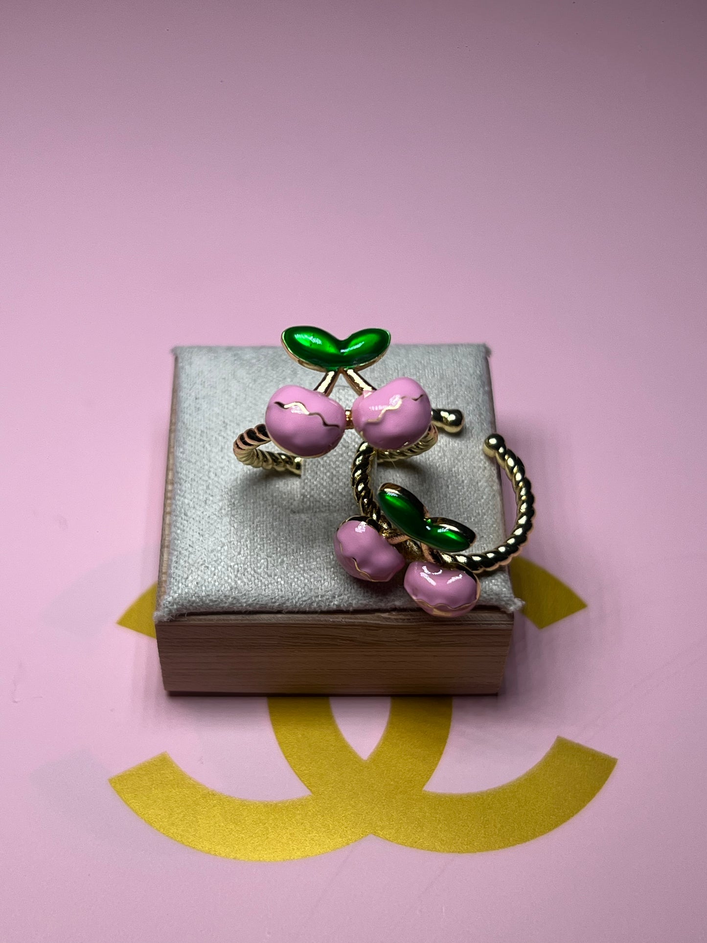 Pink Cherry Adjustable Ring