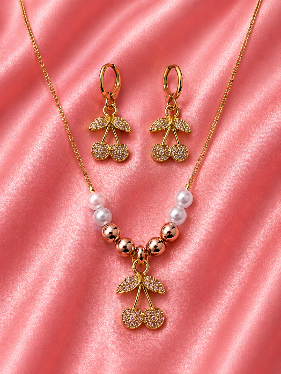Cherry Pearl Jewelry Set