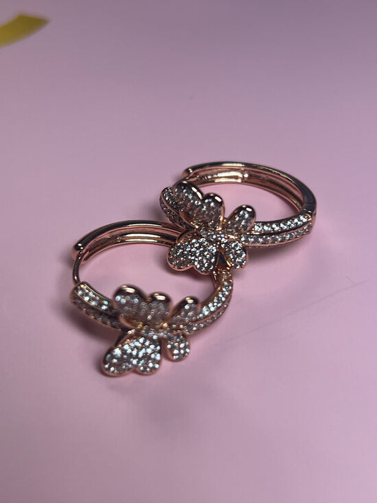 Butterfly Hoop Earrings