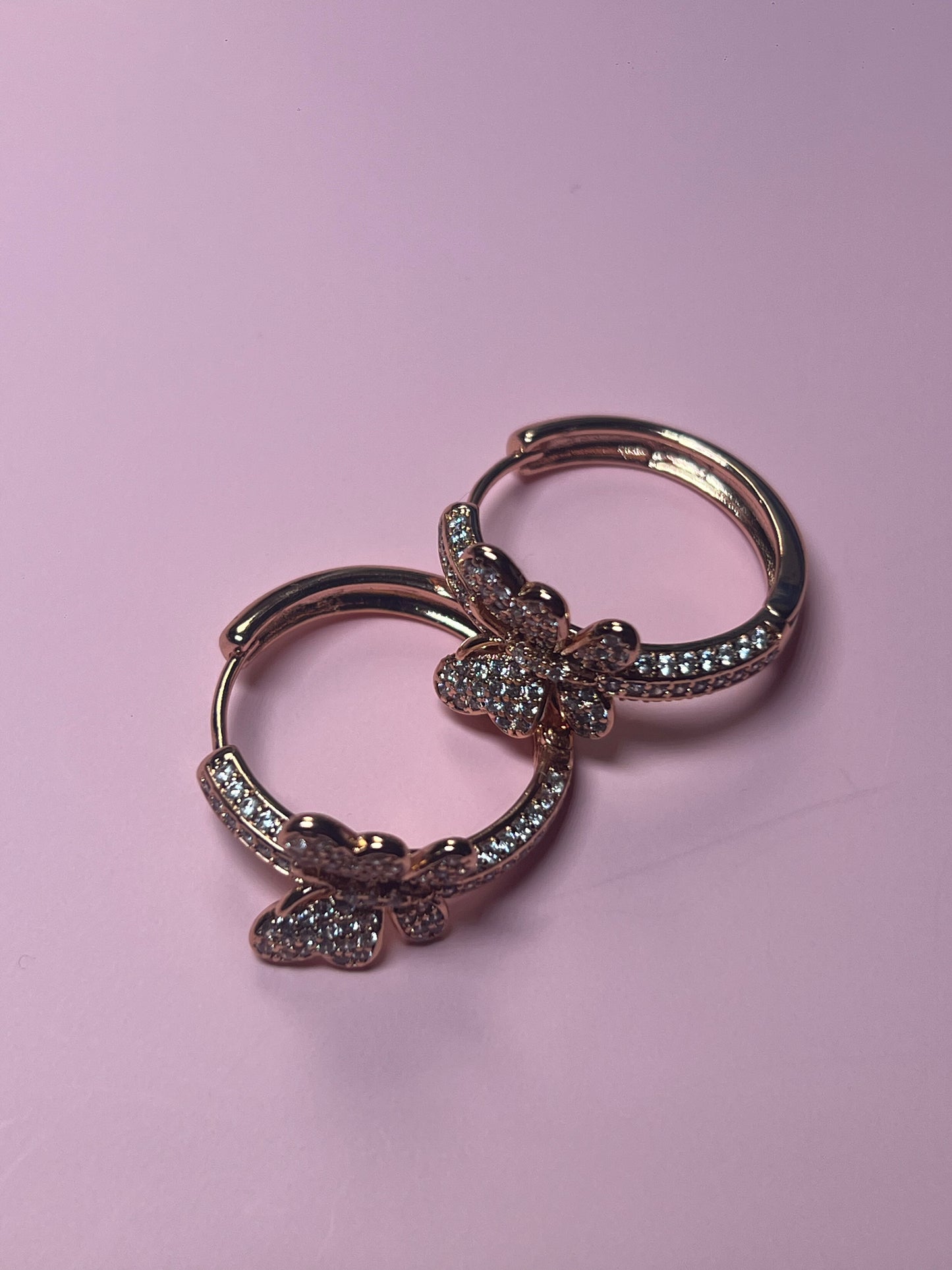 Butterfly Hoop Earrings