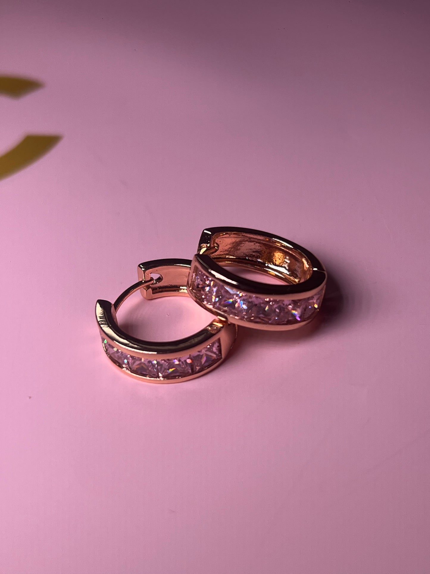 Pink Hoop Earrings