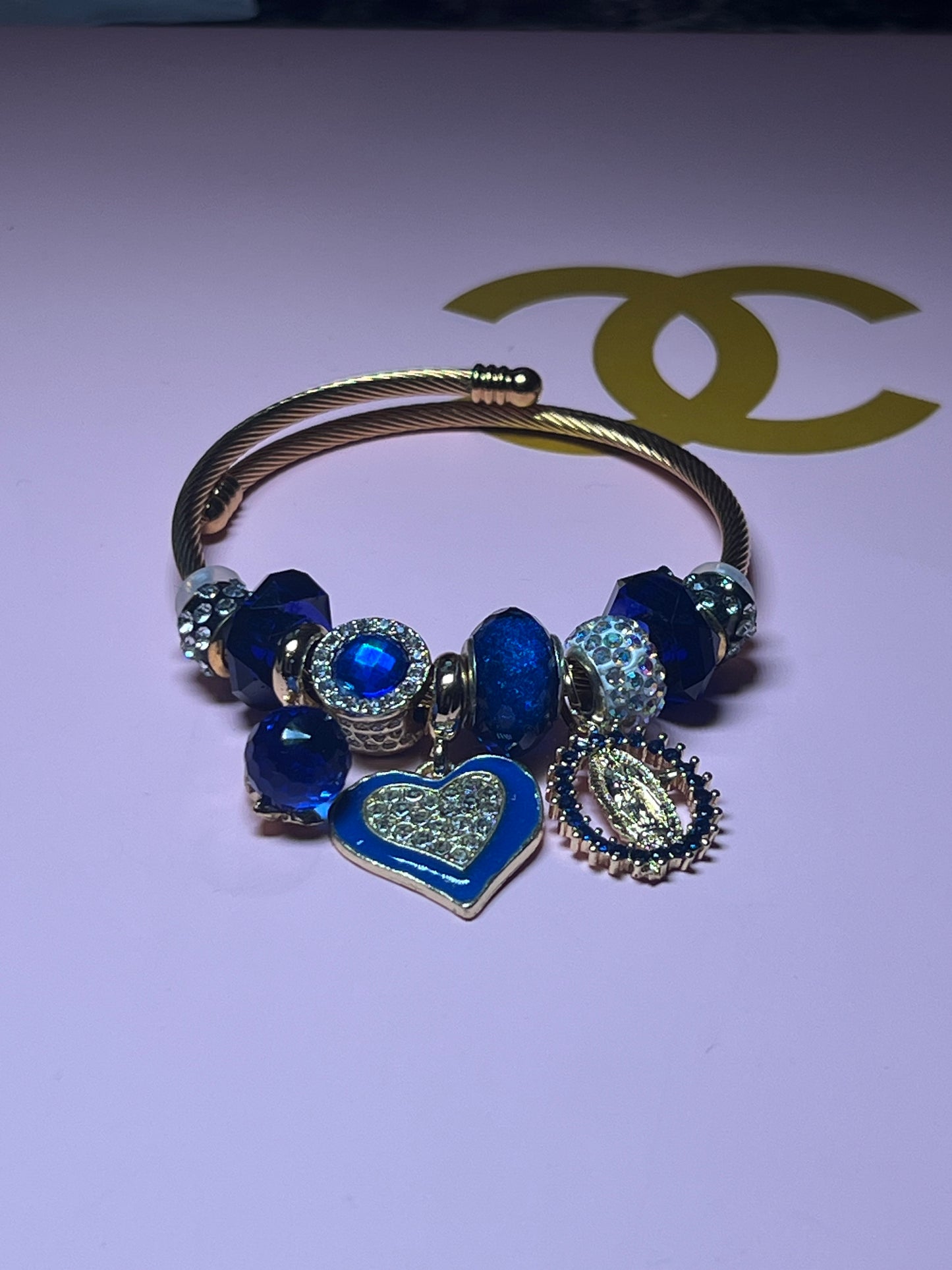 Blue Virgin Mary Pandora Bracelet