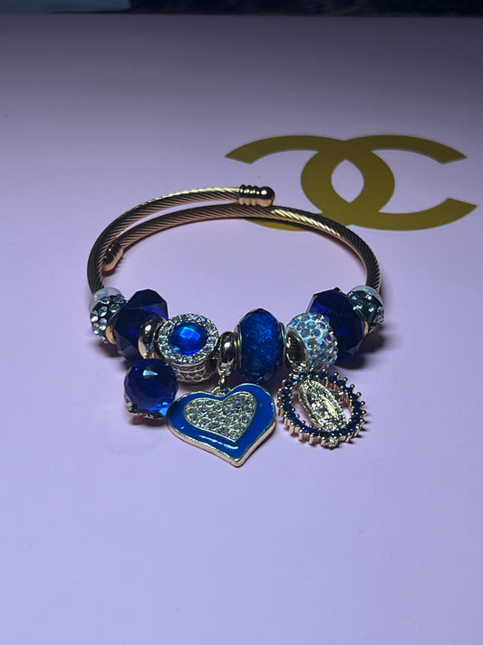 Blue Virgin Mary Pandora Bracelet