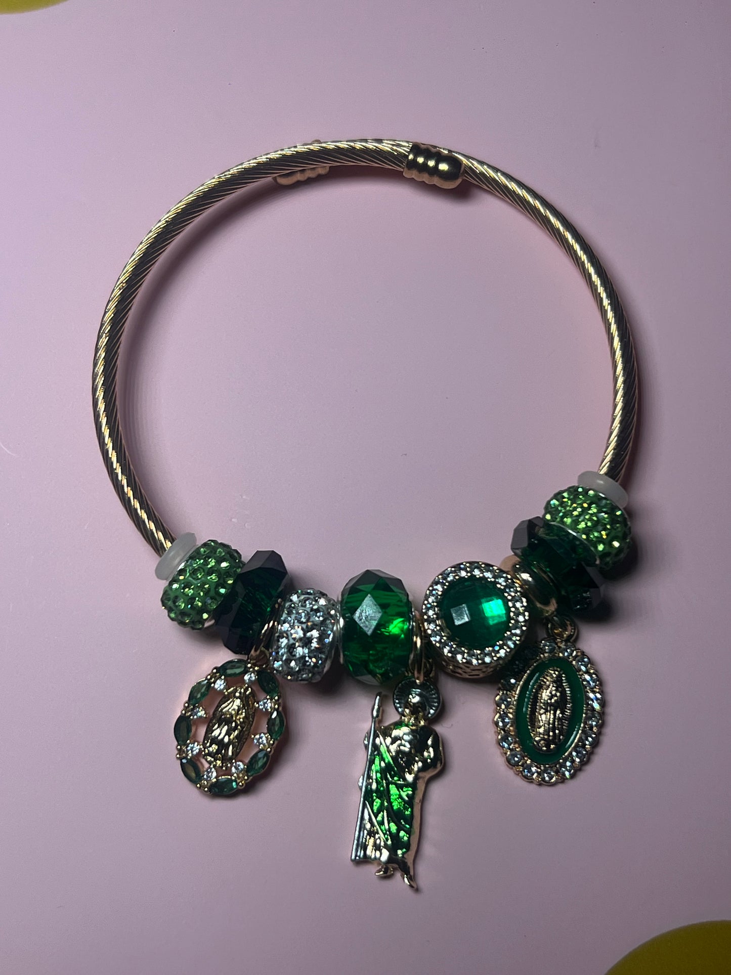 San Judas & Virgin Mary Pandora Bracelet