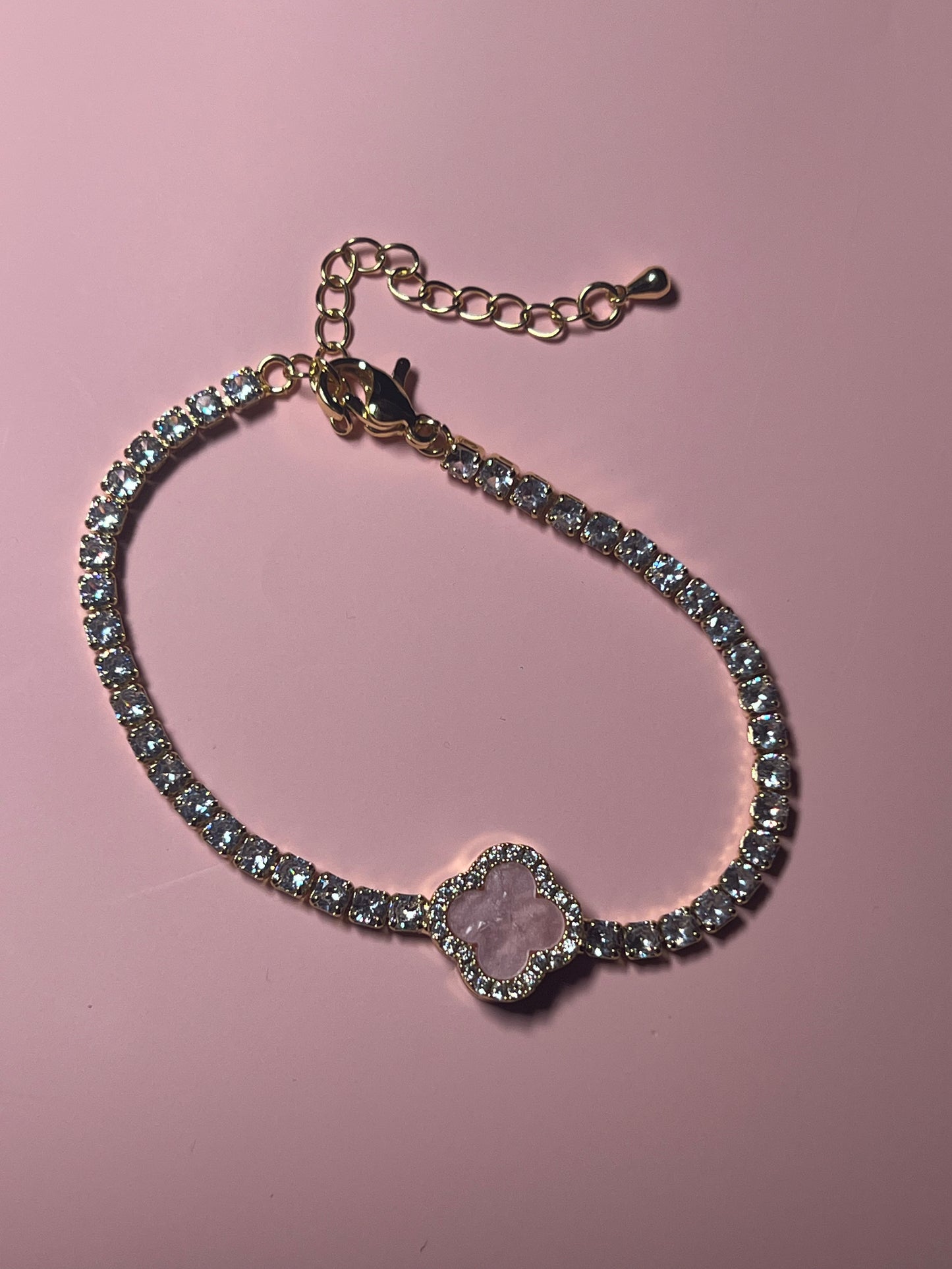 Pink Clover Bracelet