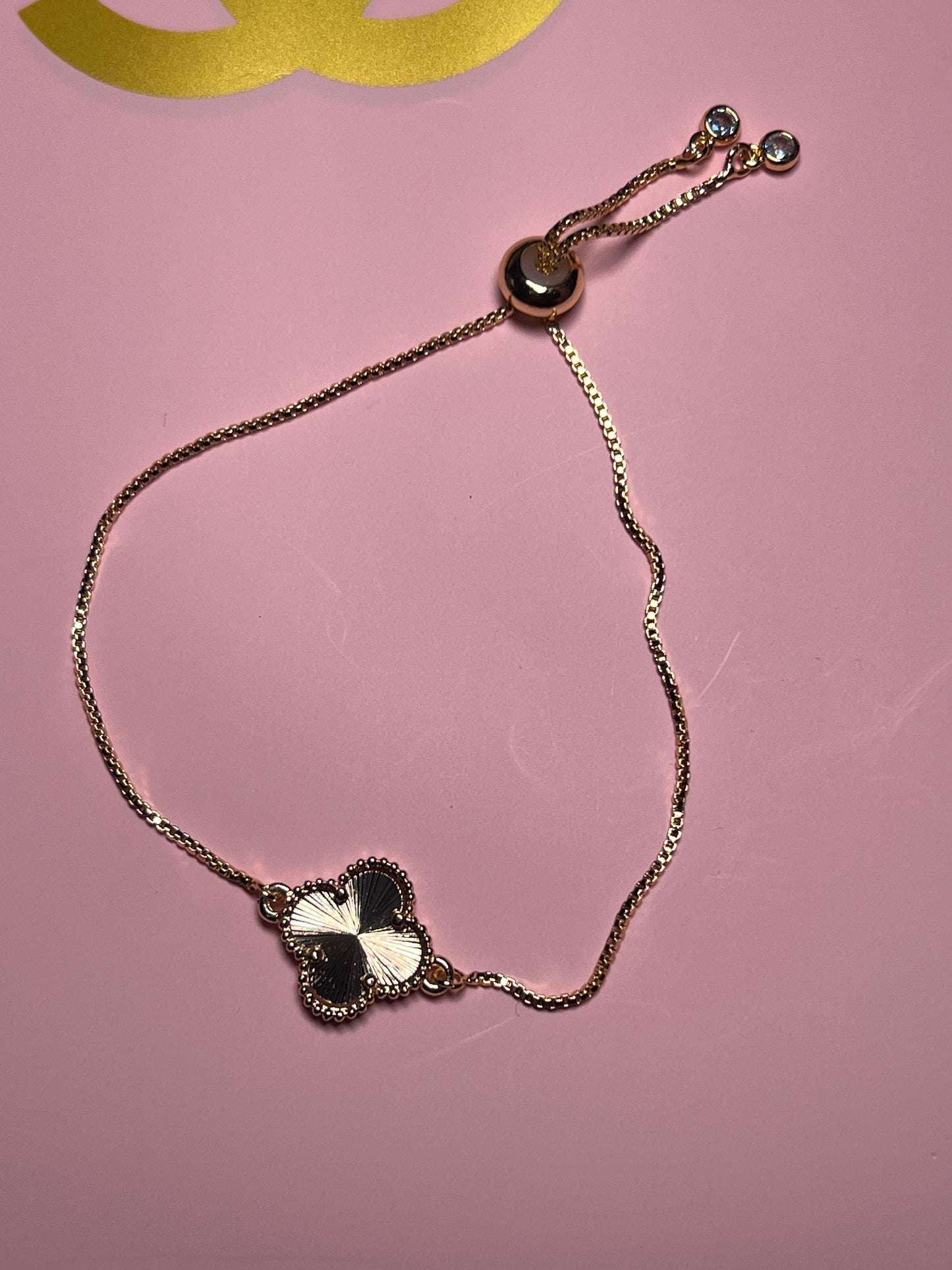 Gold Clover Adjustable Bracelet