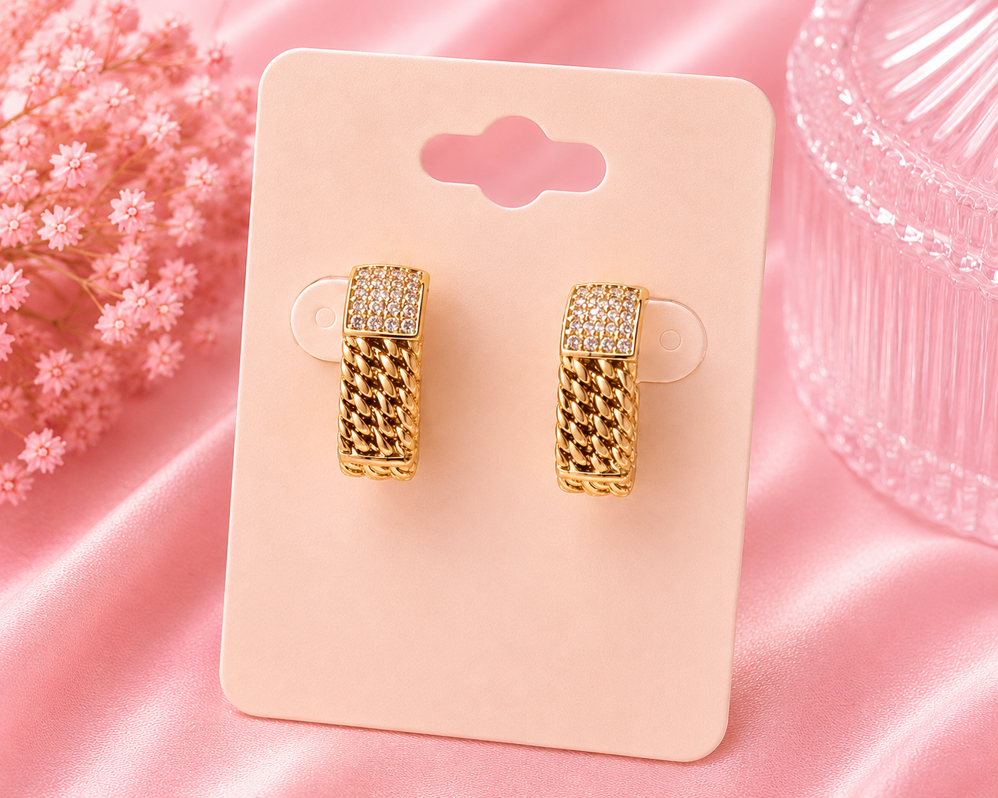 Golden Luxe Weave Hoops