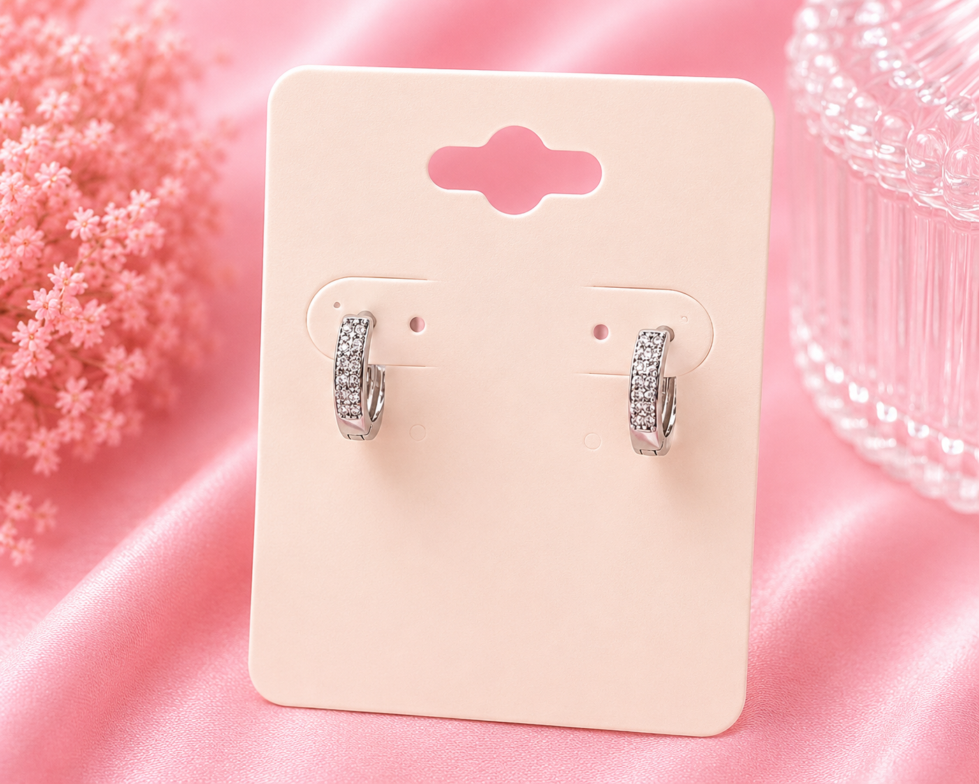Crystal Glow Huggie Hoops