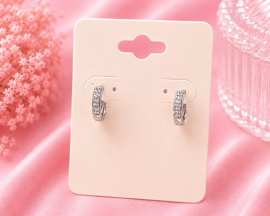 Crystal Glow Huggie Hoops