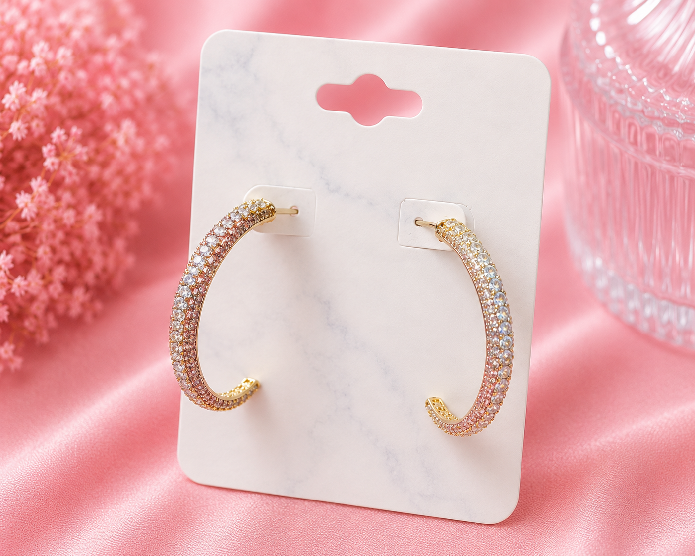 Luxe Crystal Hoop Earrings