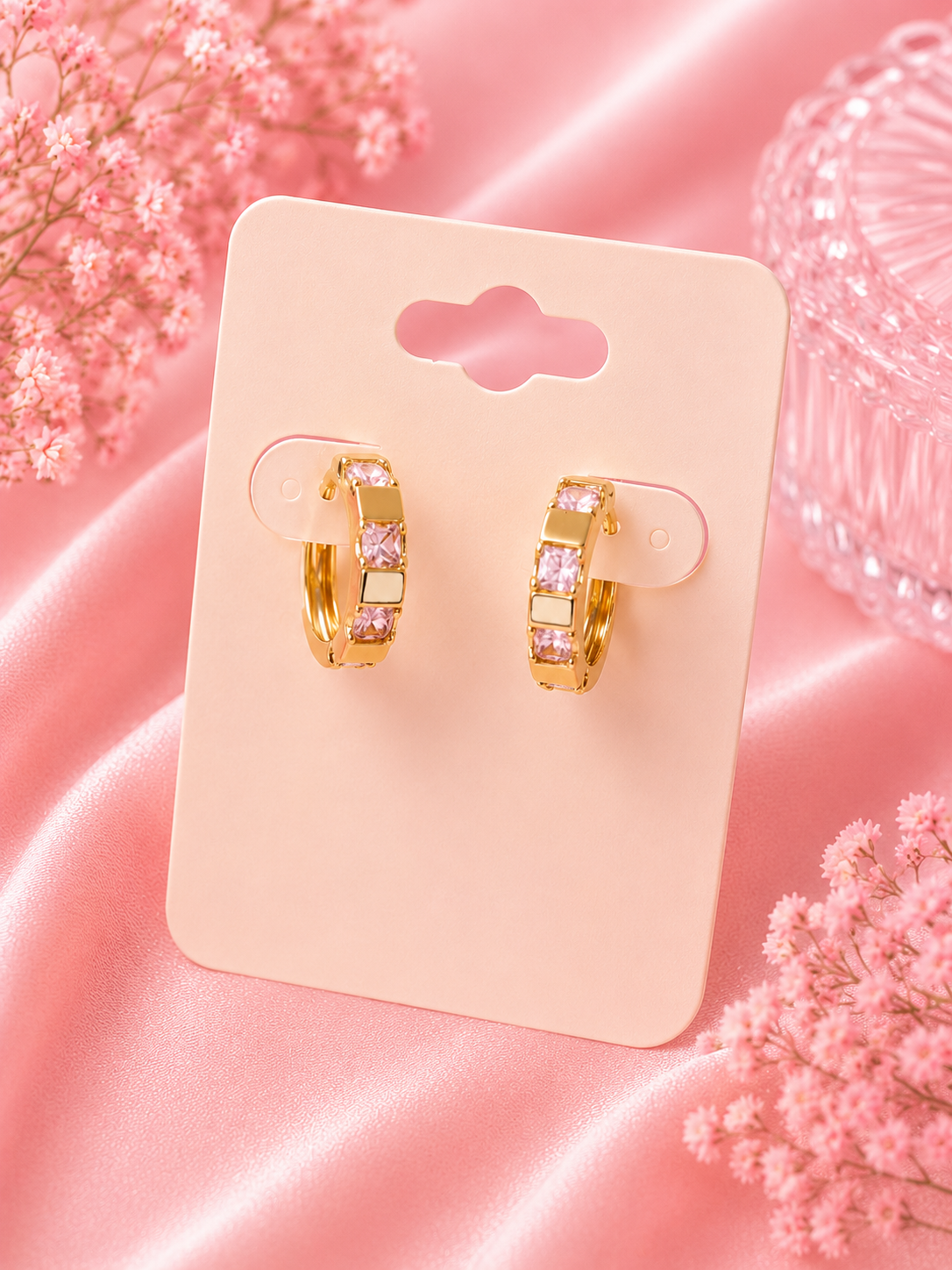 Sweetheart Gem Hoops