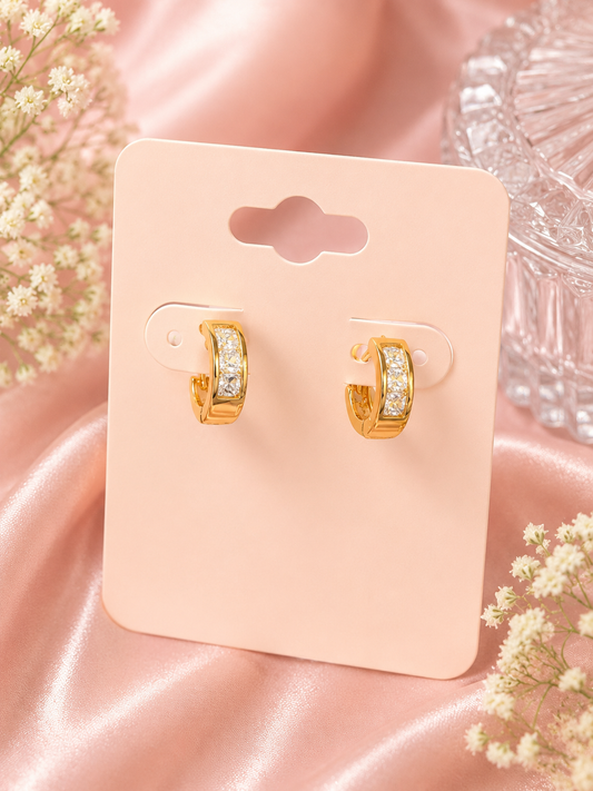 Crystal Luxe Mini Huggie Hoops