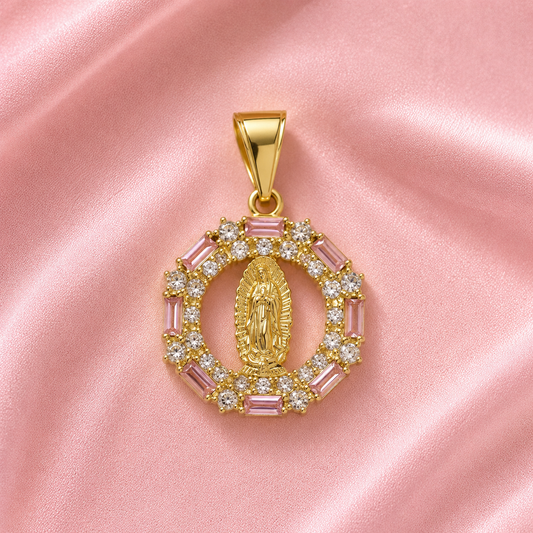 Pink Guadalupe Halo Pendant