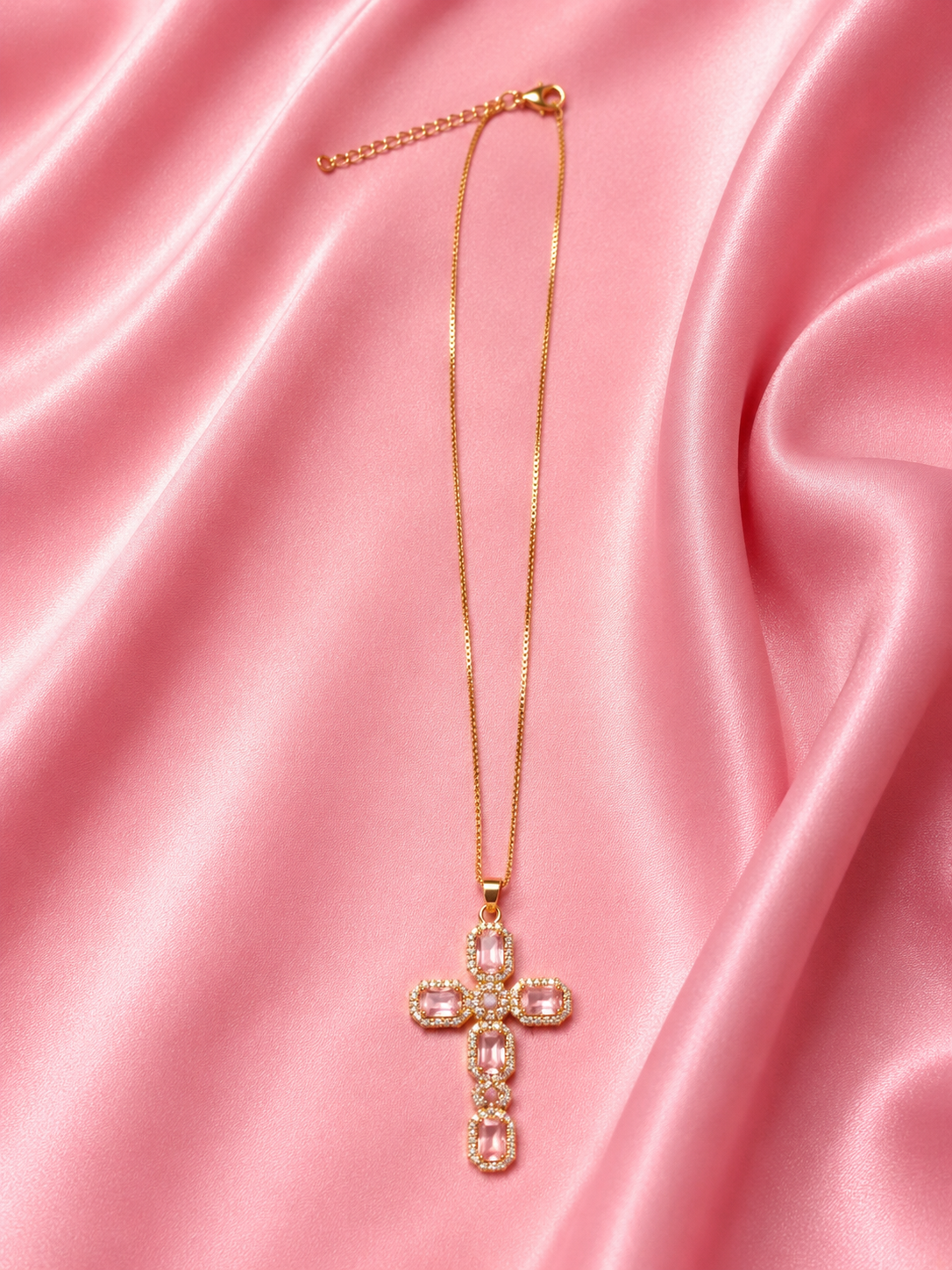 Blush Faith Cross Necklace