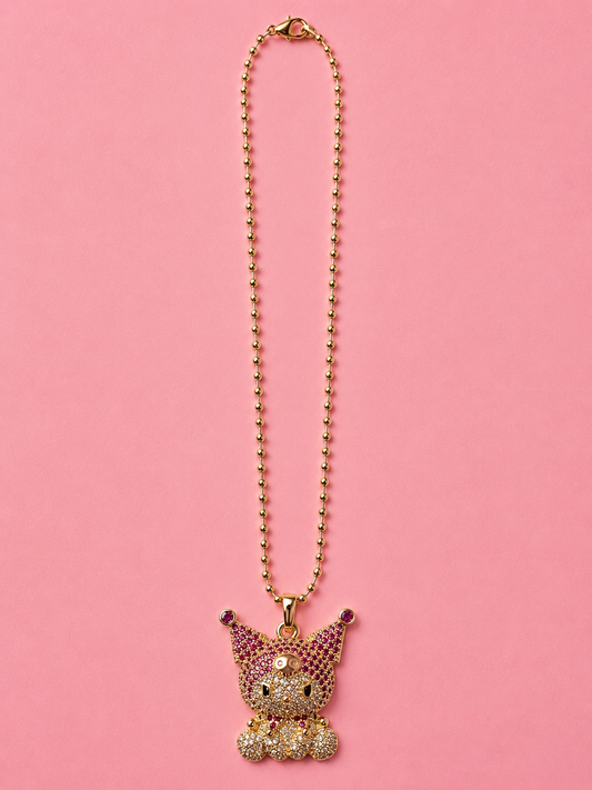 Kuku Pink Sparkle Necklace