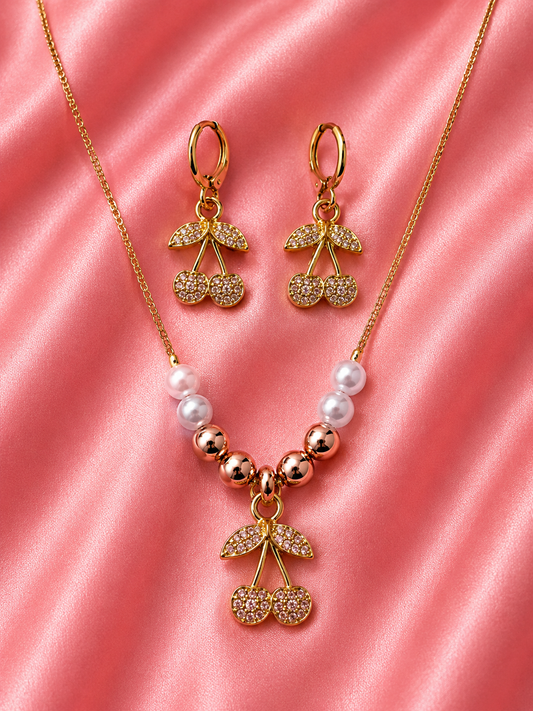 Cherry Pearl Jewelry Set