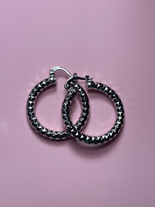 Silver Hoops Earrings