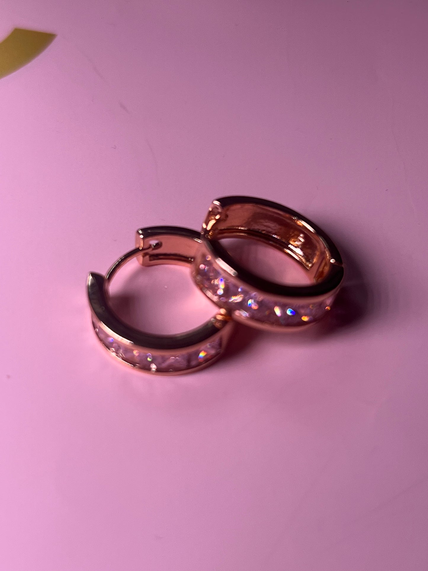 Pink Hoop Earrings