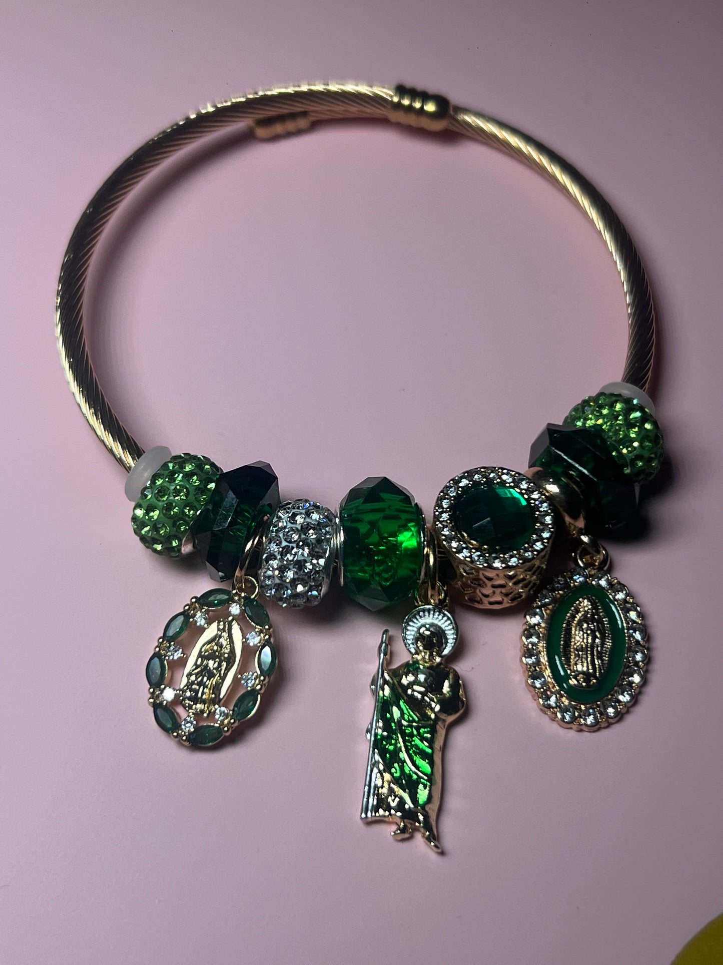 San Judas & Virgin Mary Pandora Bracelet